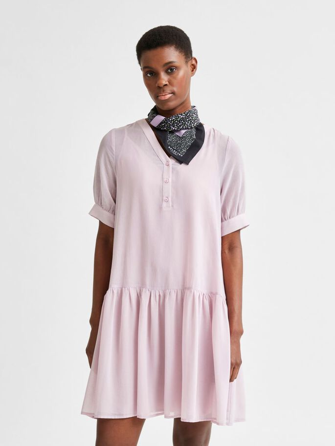 SLFABIGAIL V-NECK SS DRESS - Orchid