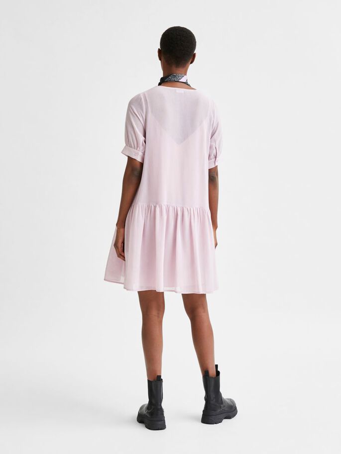 SLFABIGAIL V-NECK SS DRESS - Orchid