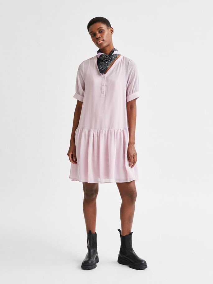 SLFABIGAIL V-NECK SS DRESS - Orchid