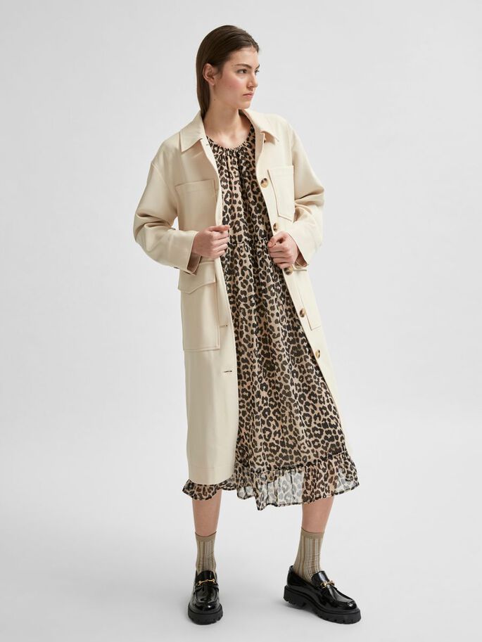 leopard print midi dress