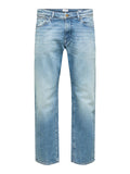 STRAIGHT FIT JEANS - Light Blue Denim