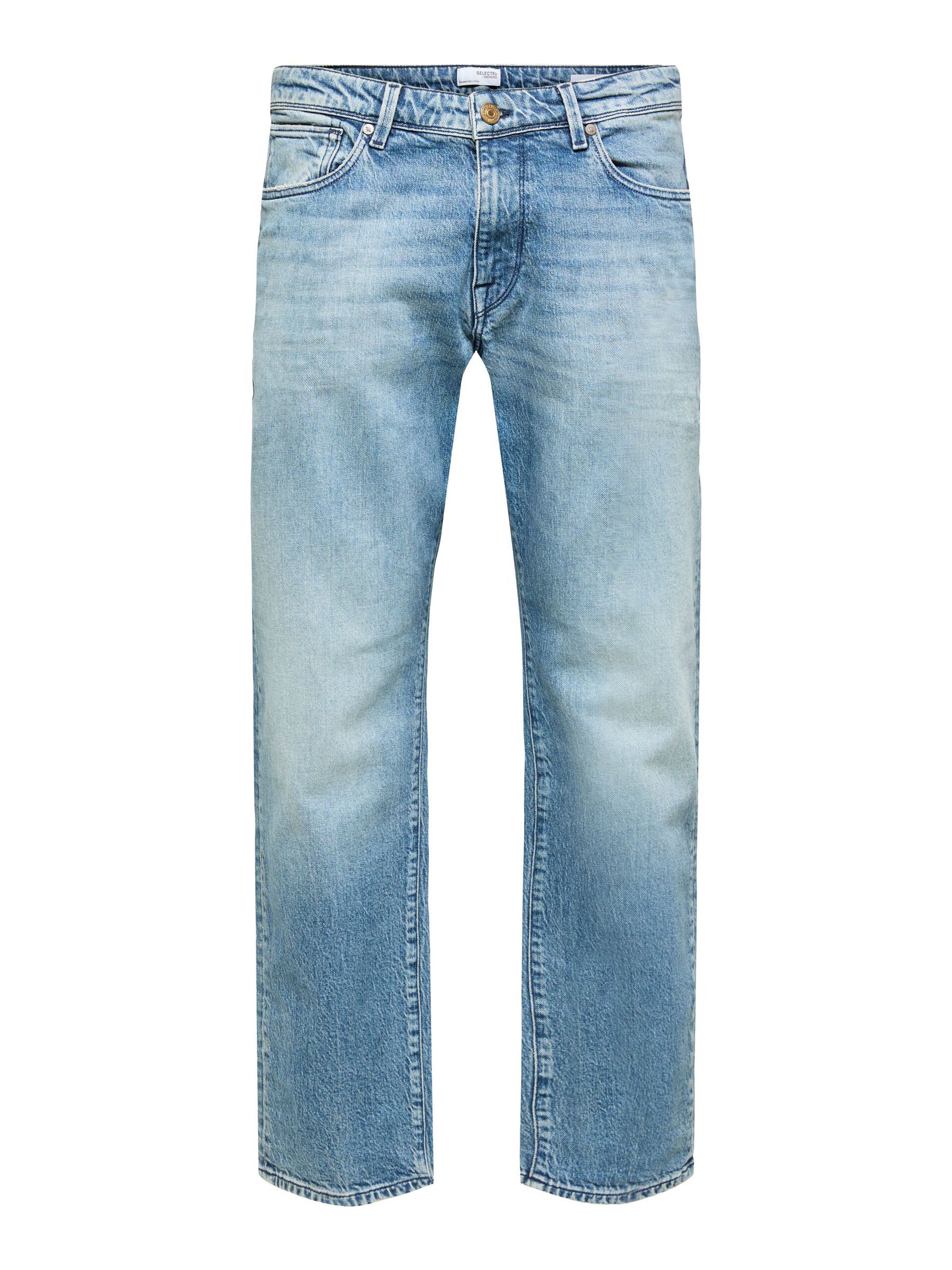 STRAIGHT FIT JEANS - Light Blue Denim