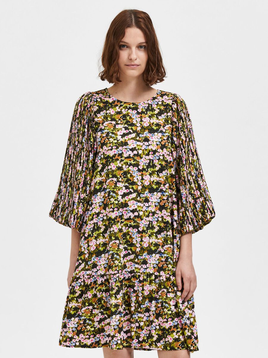 SLFEVIE PLISSE LS DRESS