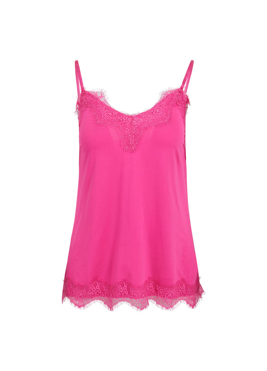 CC Heart Lace Top - Hot Pink