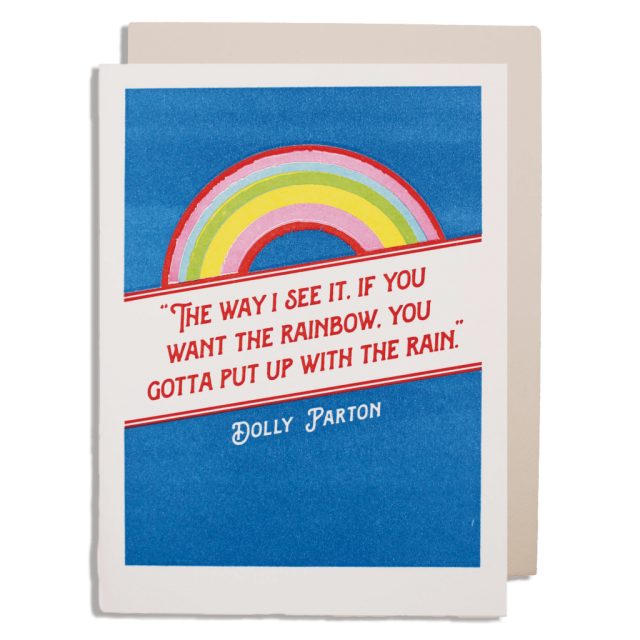 Dolly Parton Rainbow Card