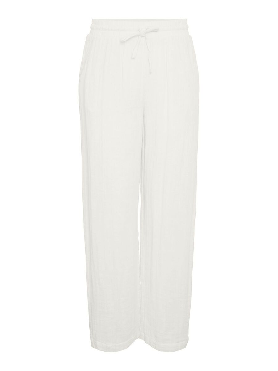 PCKIARA WIDE PANTS - Cloud Dancer