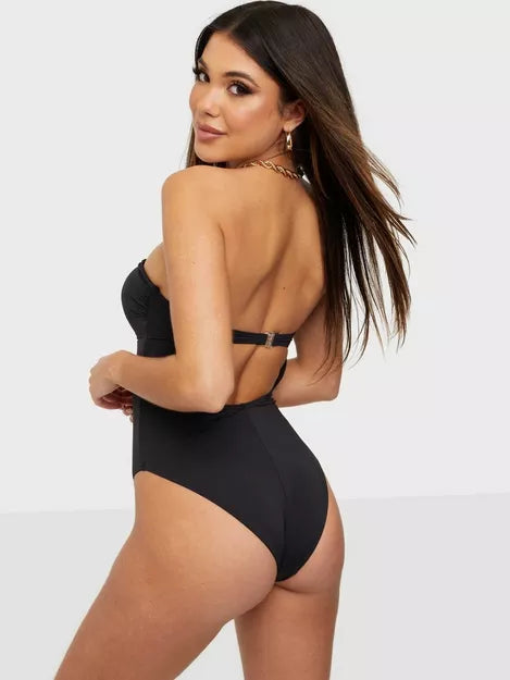 PCGISELLE SWIMSUIT - BLACK