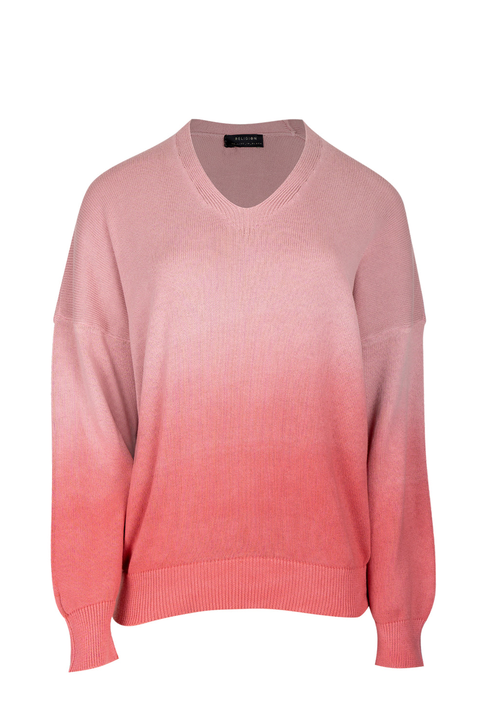 Pink Dip Dye Coral Jumper