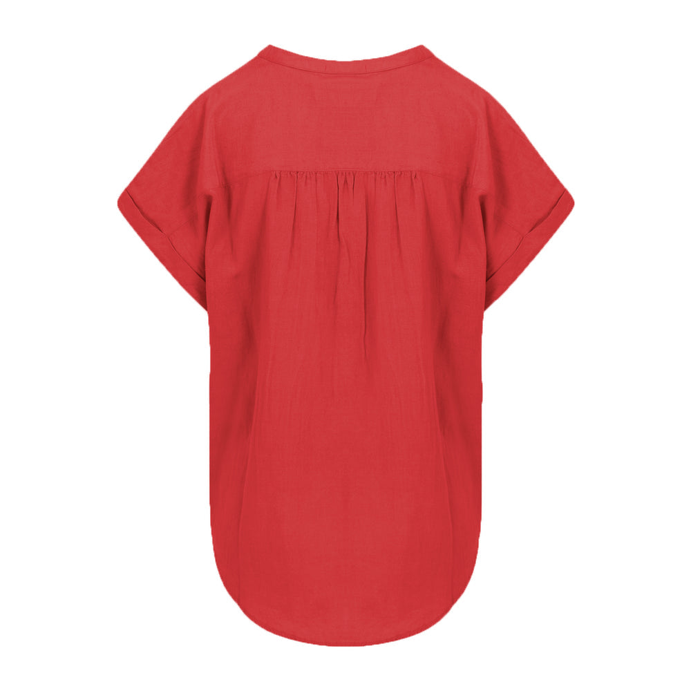 Linen Top - Red