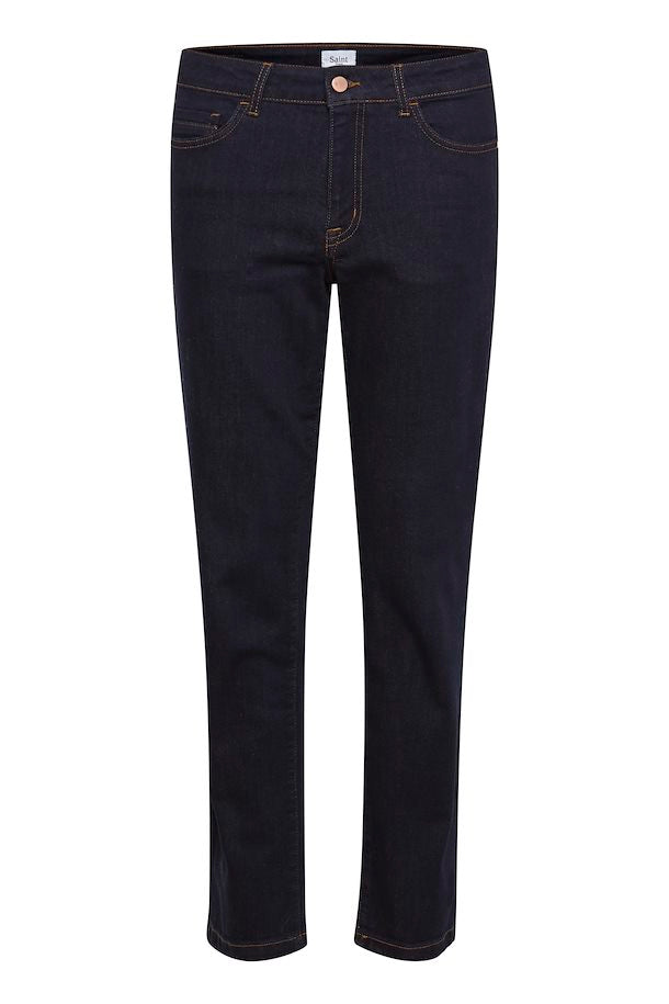 Dark Blue Denim Regular Fit Jeans