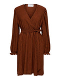 SHORT LS MINI DRESS - Cinnamon Stick