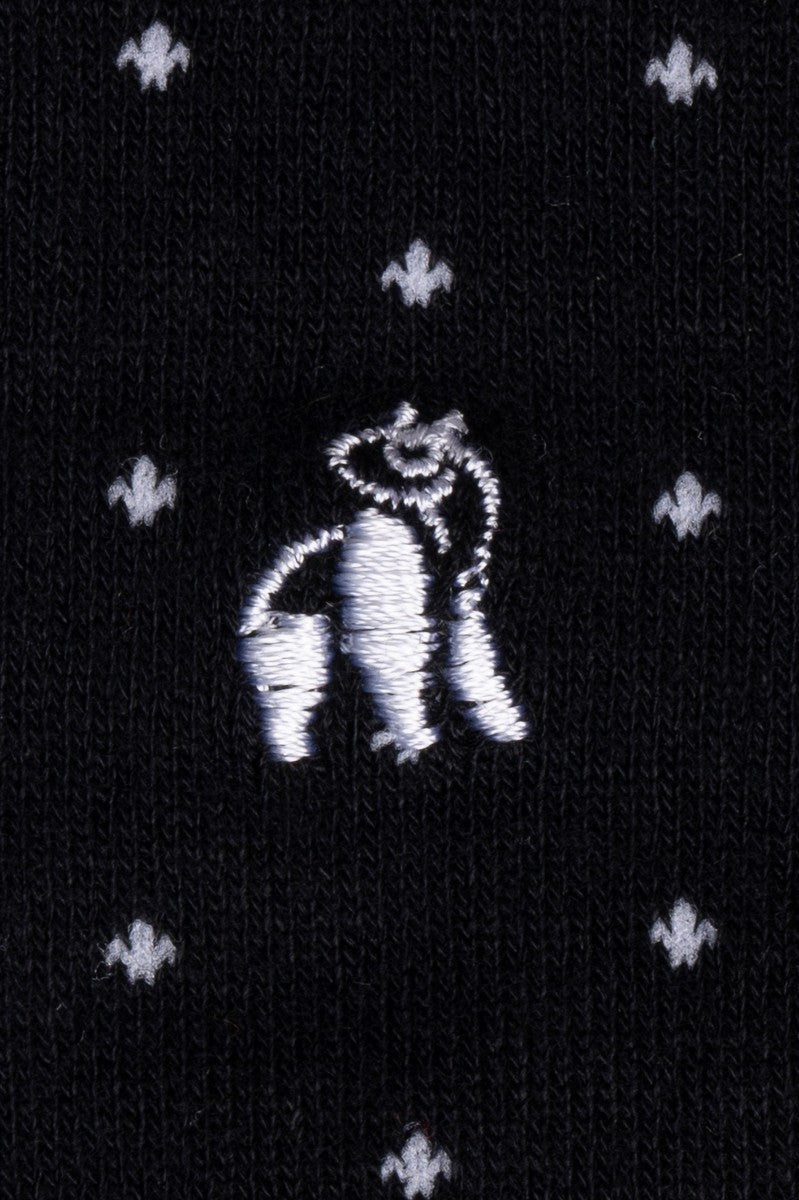 spotted black bamboo socks