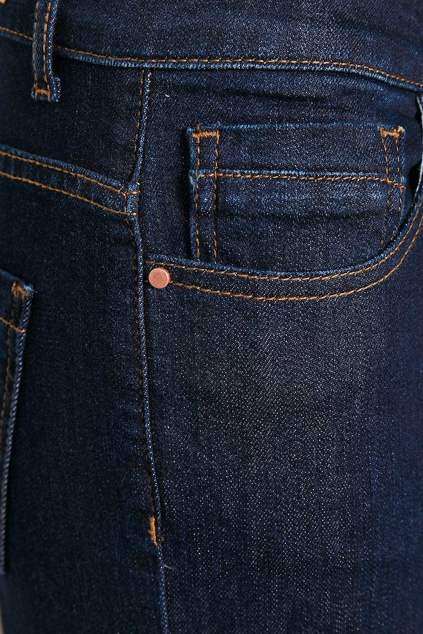 Dark Blue Denim Regular Fit Jeans