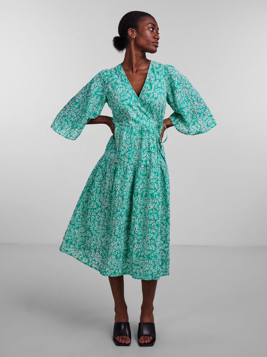 YASFLICK WRAP DRESS - Simply Green