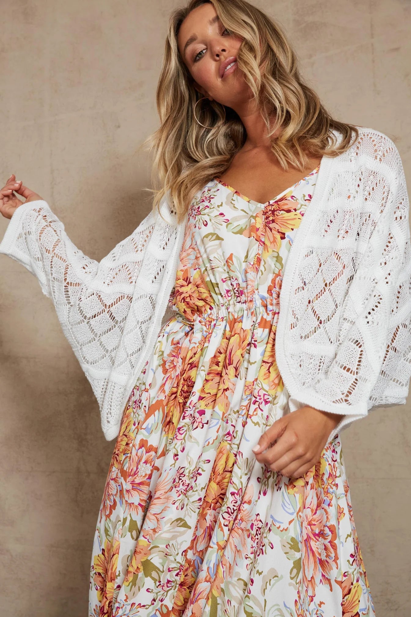 Lotus Knit Cardigan - Salt