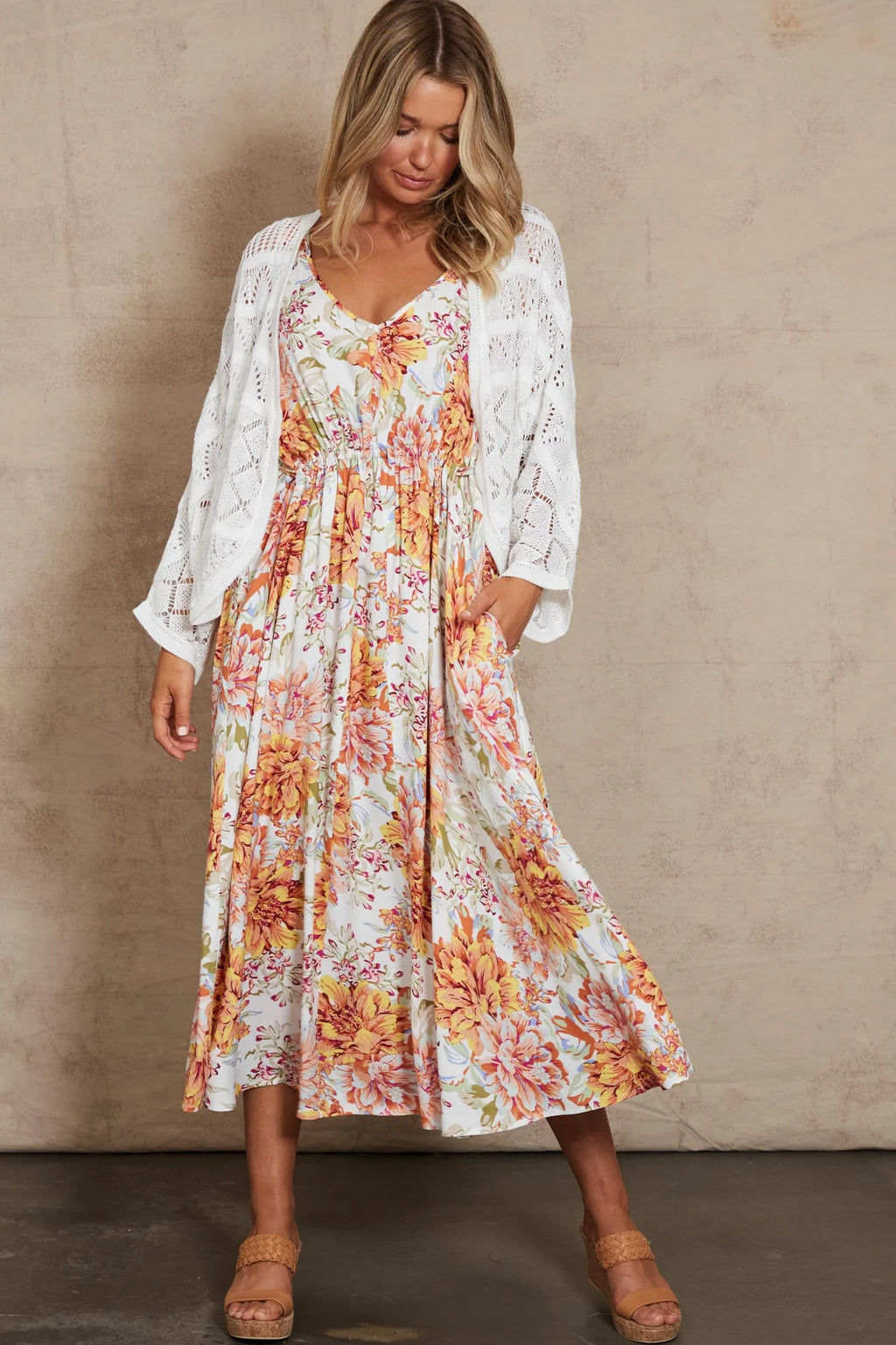 Lotus Knit Cardigan - Salt