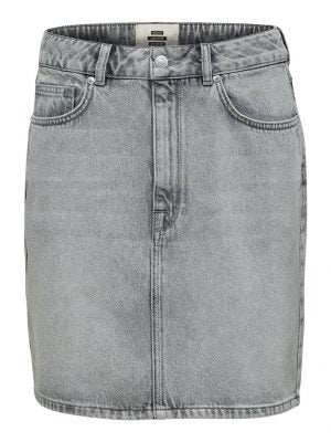 SLFHELENA DENIM SKIRT  - Grey