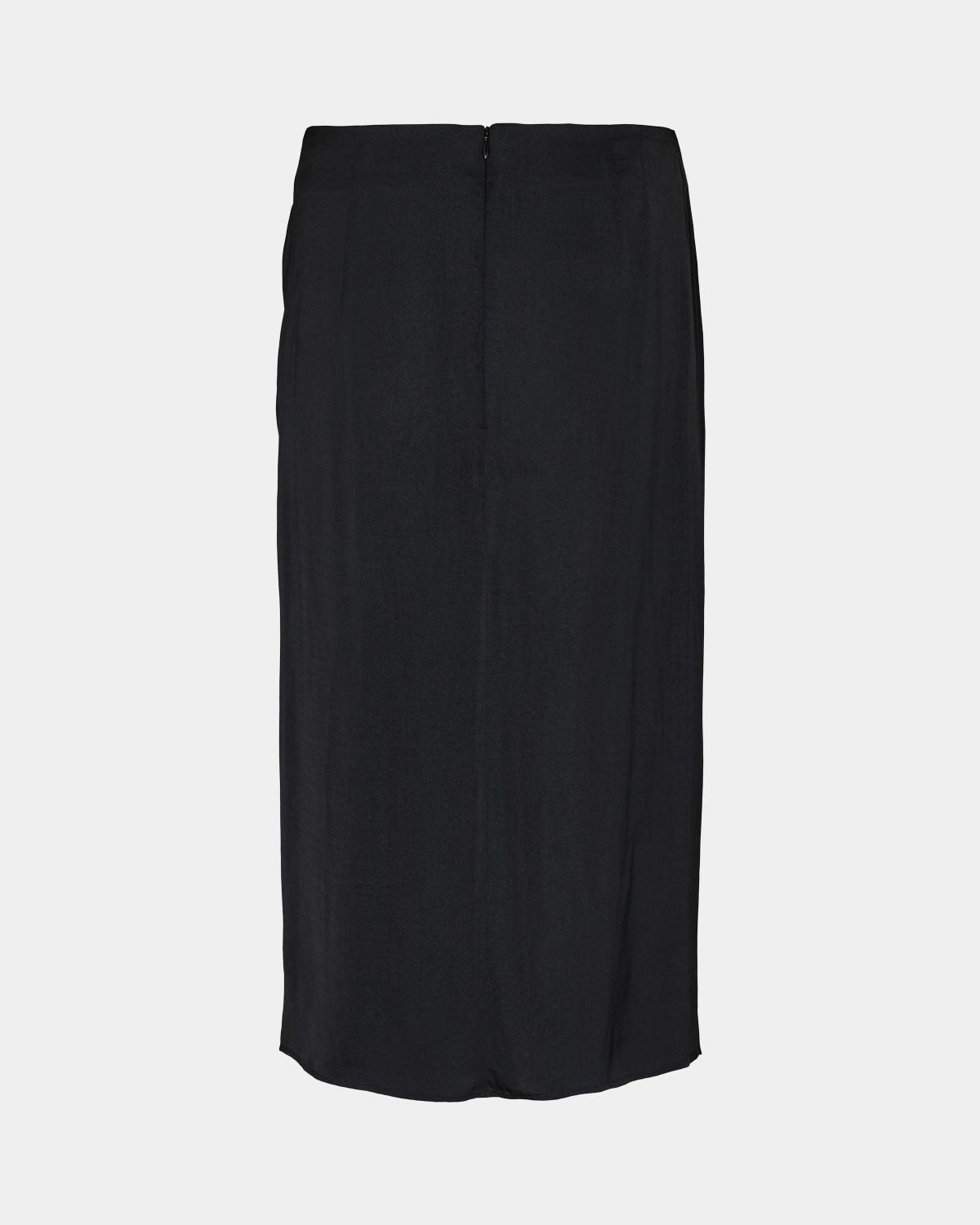 Classic Black Skirt with Rouched Side