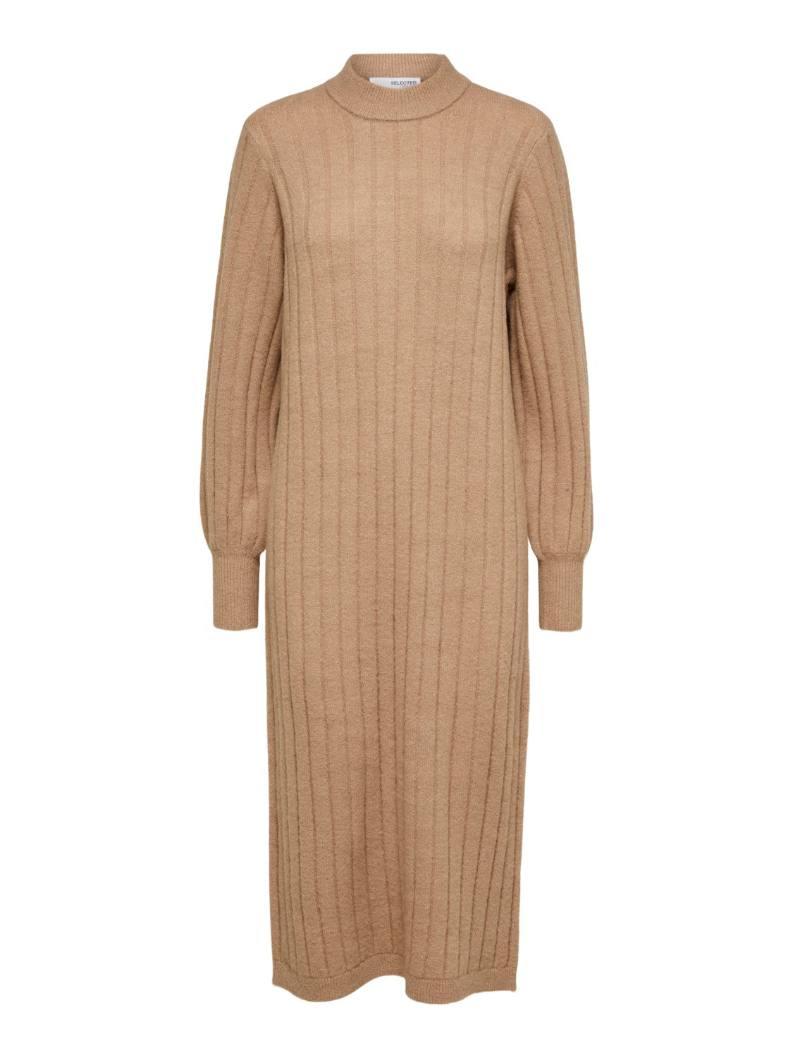 SLFGLOWIE LS Knit O-neck Dress - warm taupe