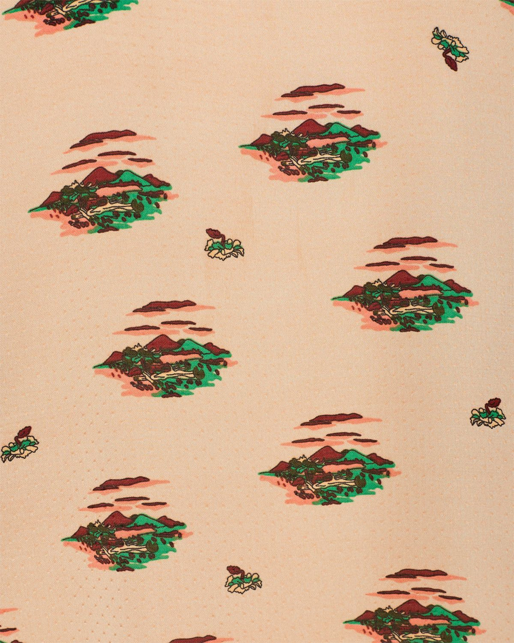 Beige Silk Pattern Blouse