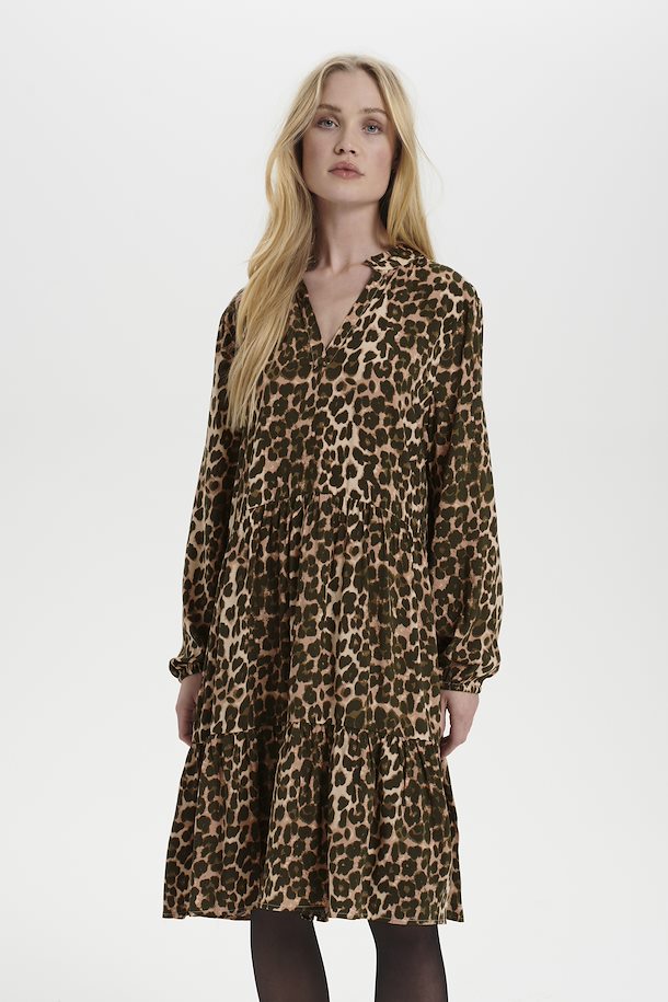 Eda Dress - Chocolate Brown Leo Print