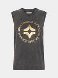 Black Top With Gold Logo