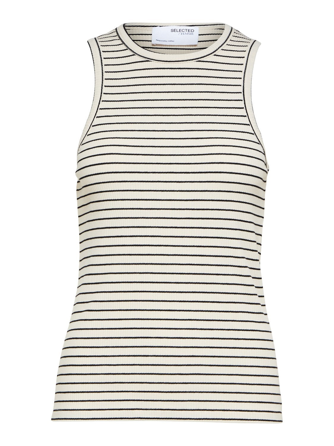 SLFANNA O-NECK STRIPED TANK TOP