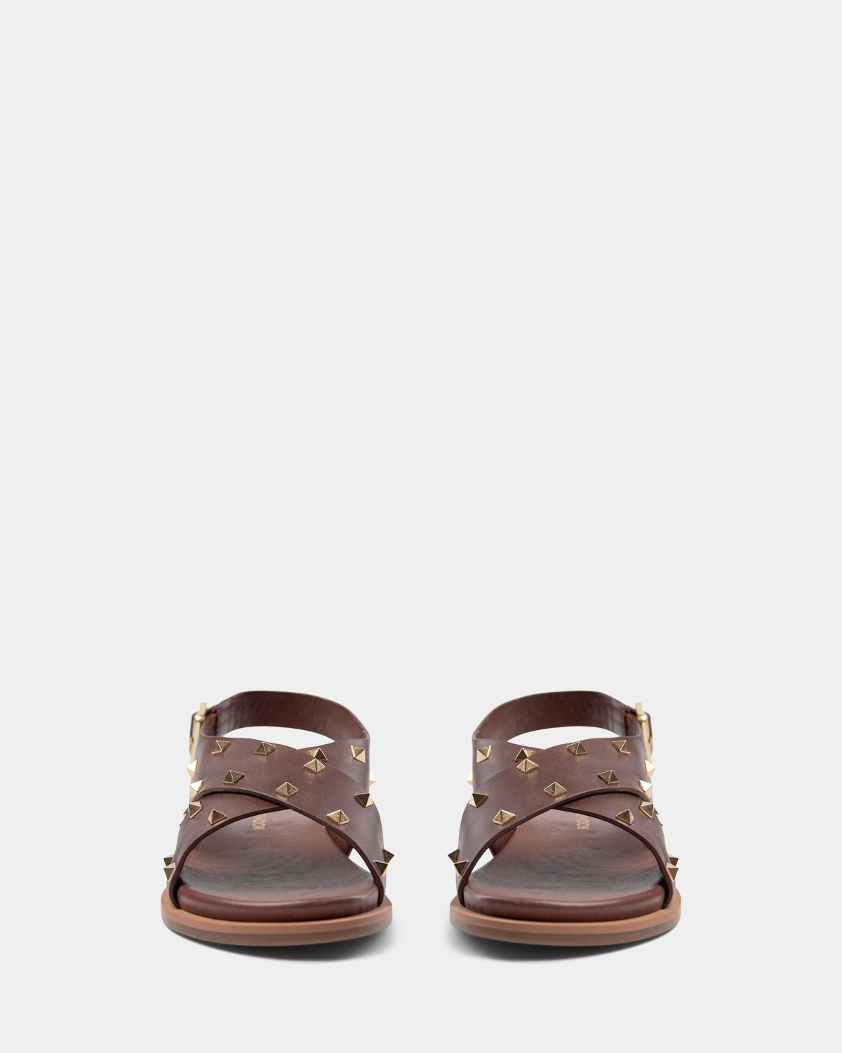 Date Brown Sandals With Studs