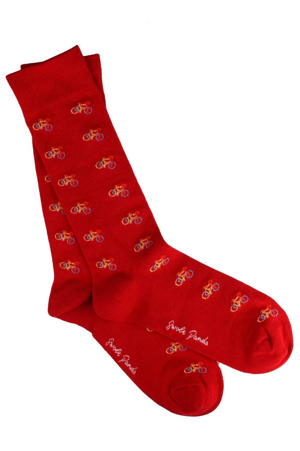 Red Bicycle Bamboo Socks