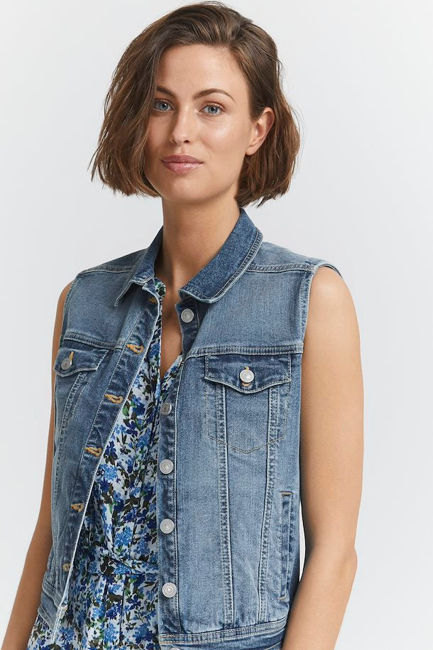 FRCUT DENIM WAISTCOAT