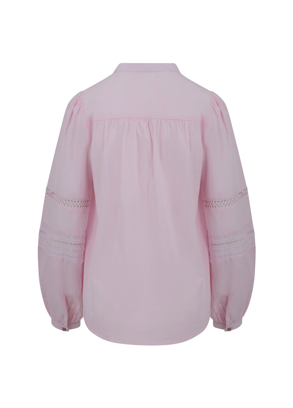 blouse with lace inserts