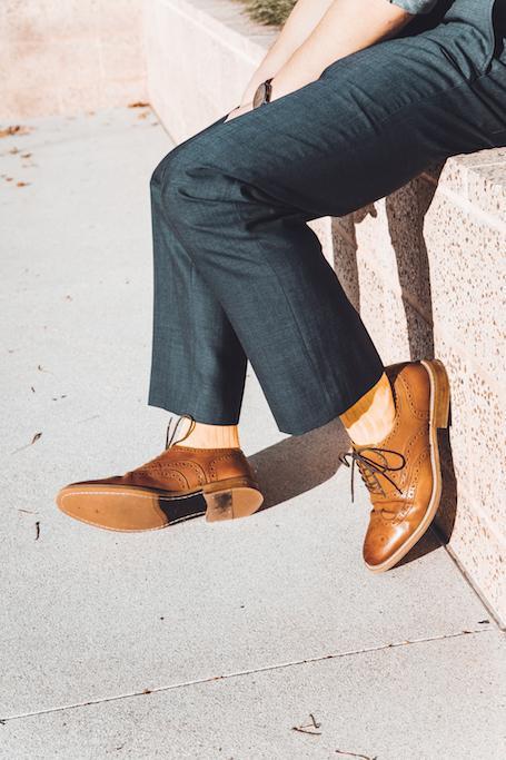 Bumblebee Yellow Ribbed Bamboo Socks