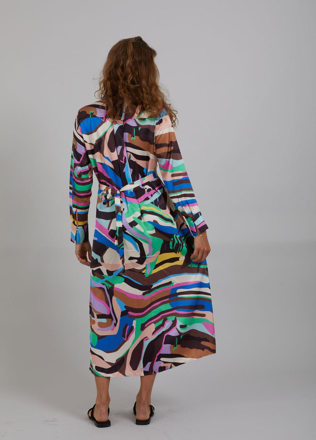 Dress In Multicolour Zebra Print