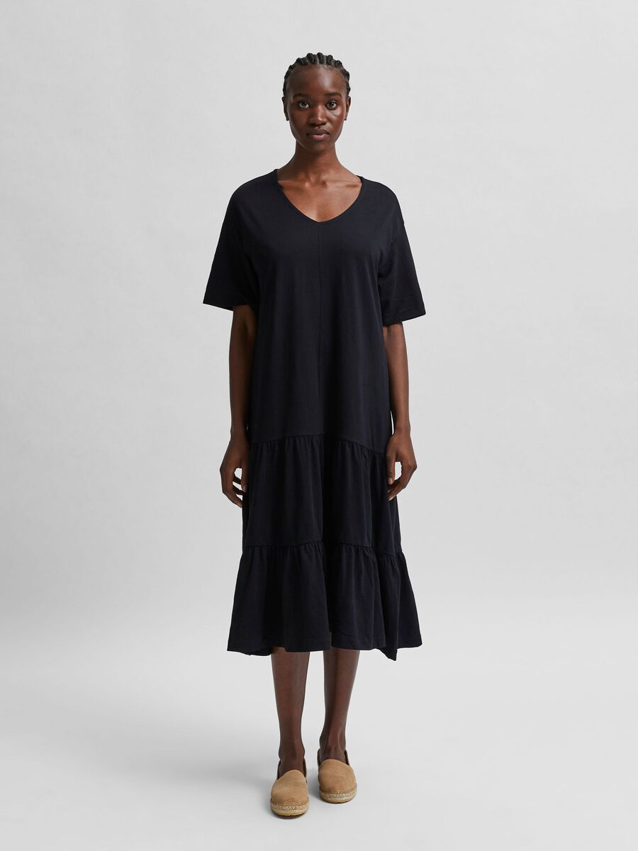 2/4 Midi Dress - Black