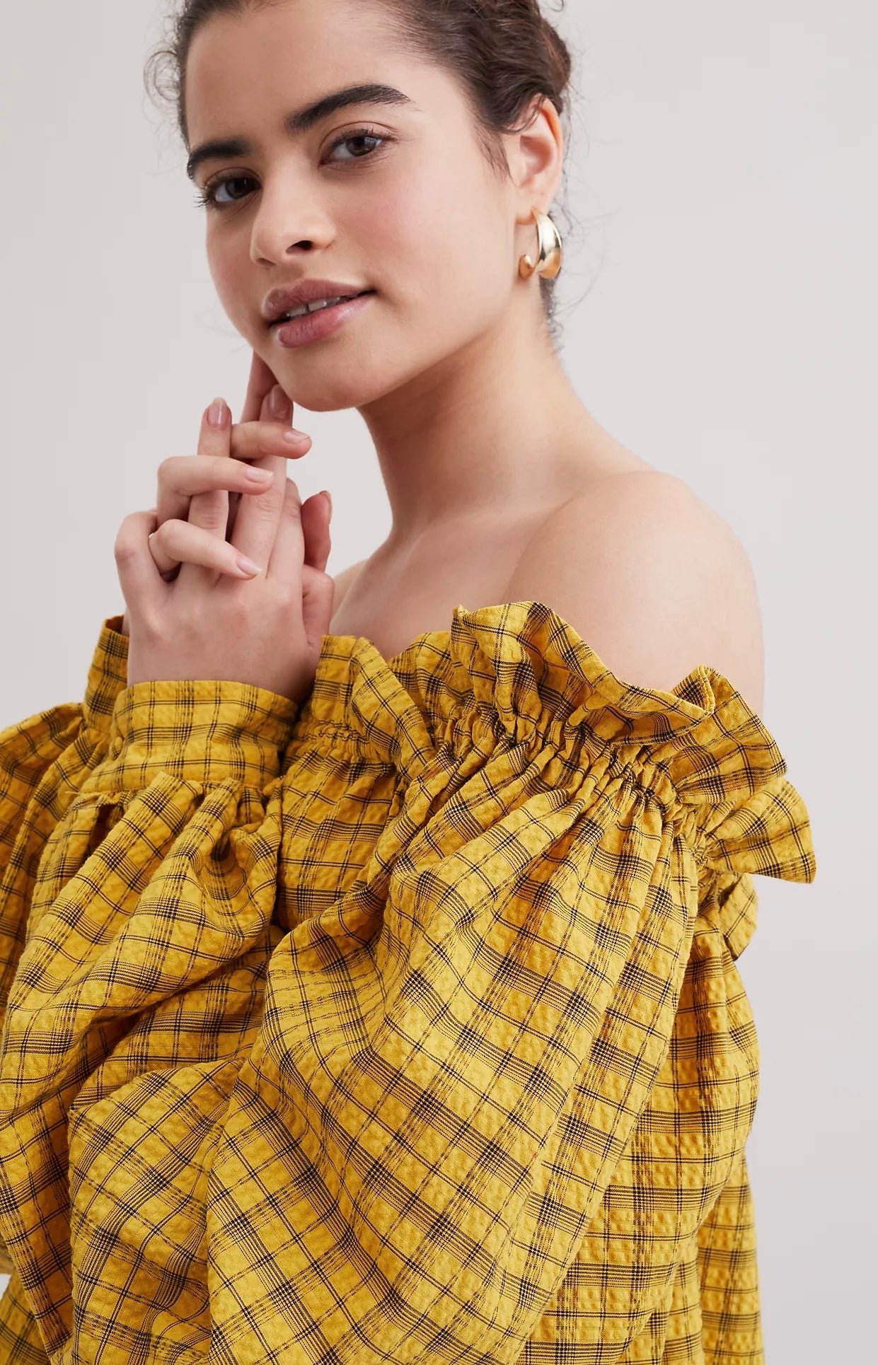 Checkie Top - Yellow / Black