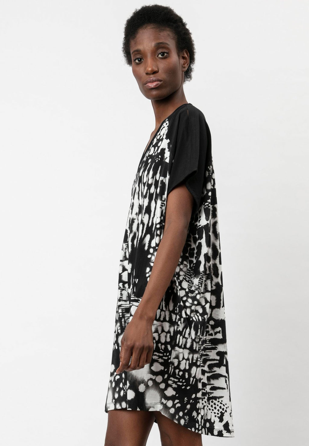 flow fusion black dress