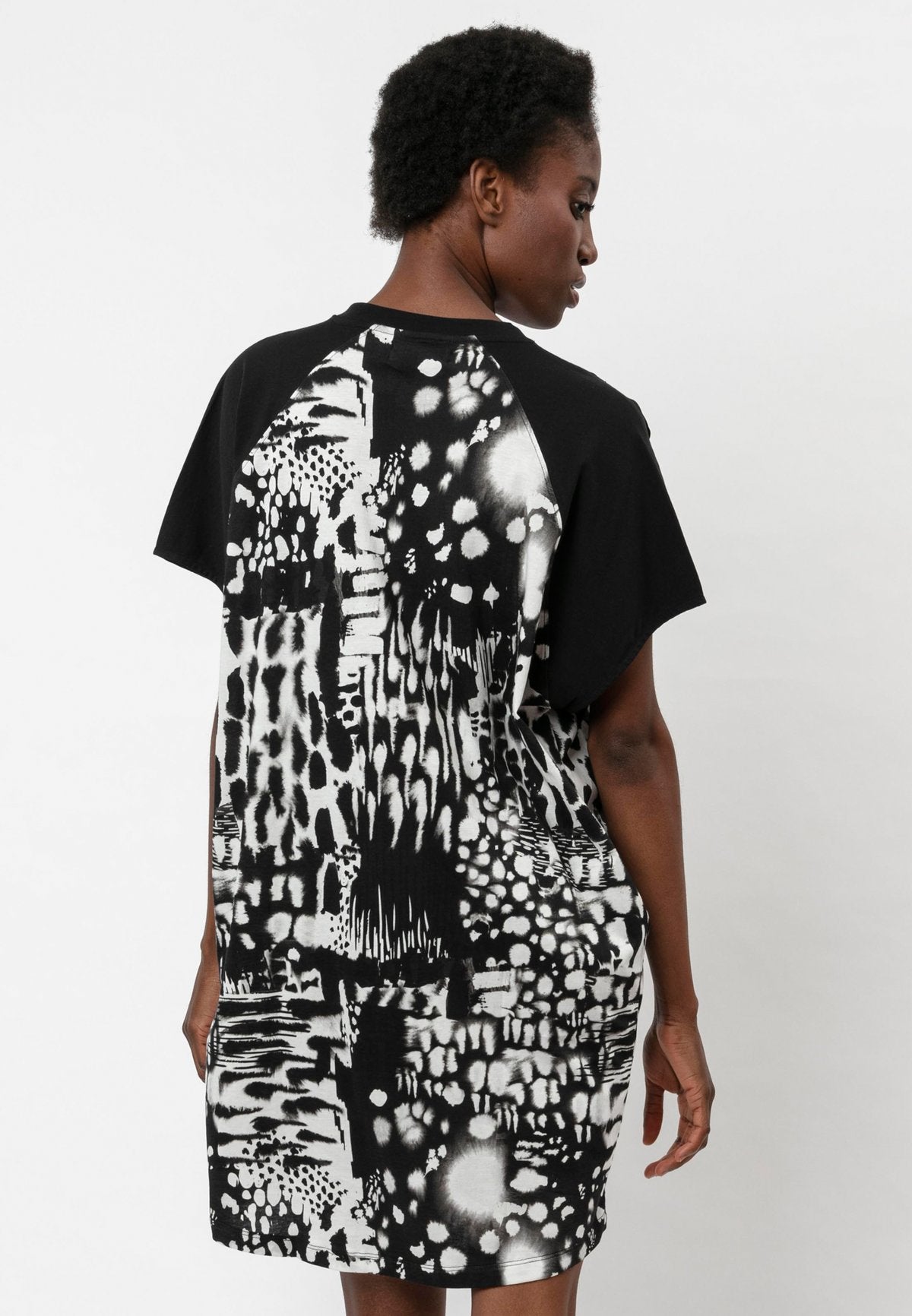 flow fusion black dress