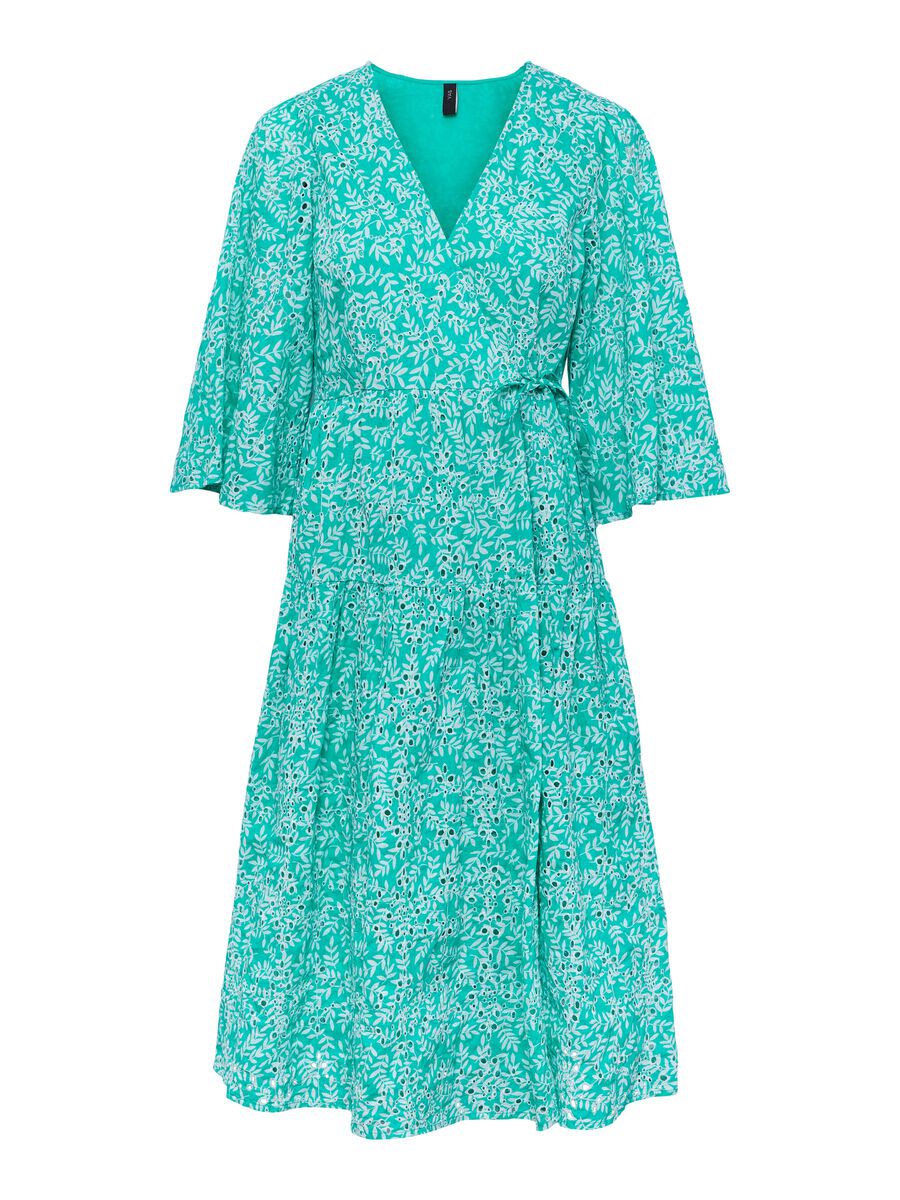 YASFLICK WRAP DRESS - Simply Green