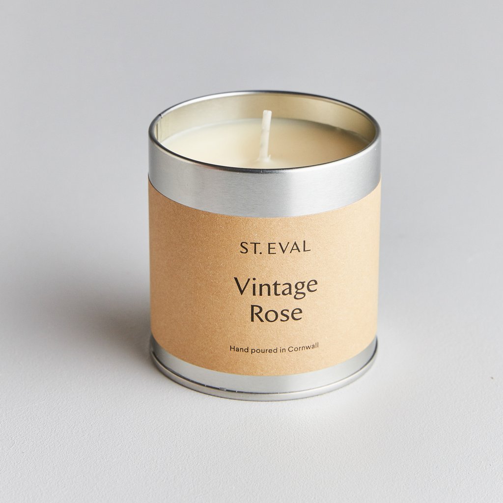 Vintage Rose Tin Candle