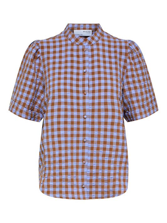 Brown/Blue Checked Shirt