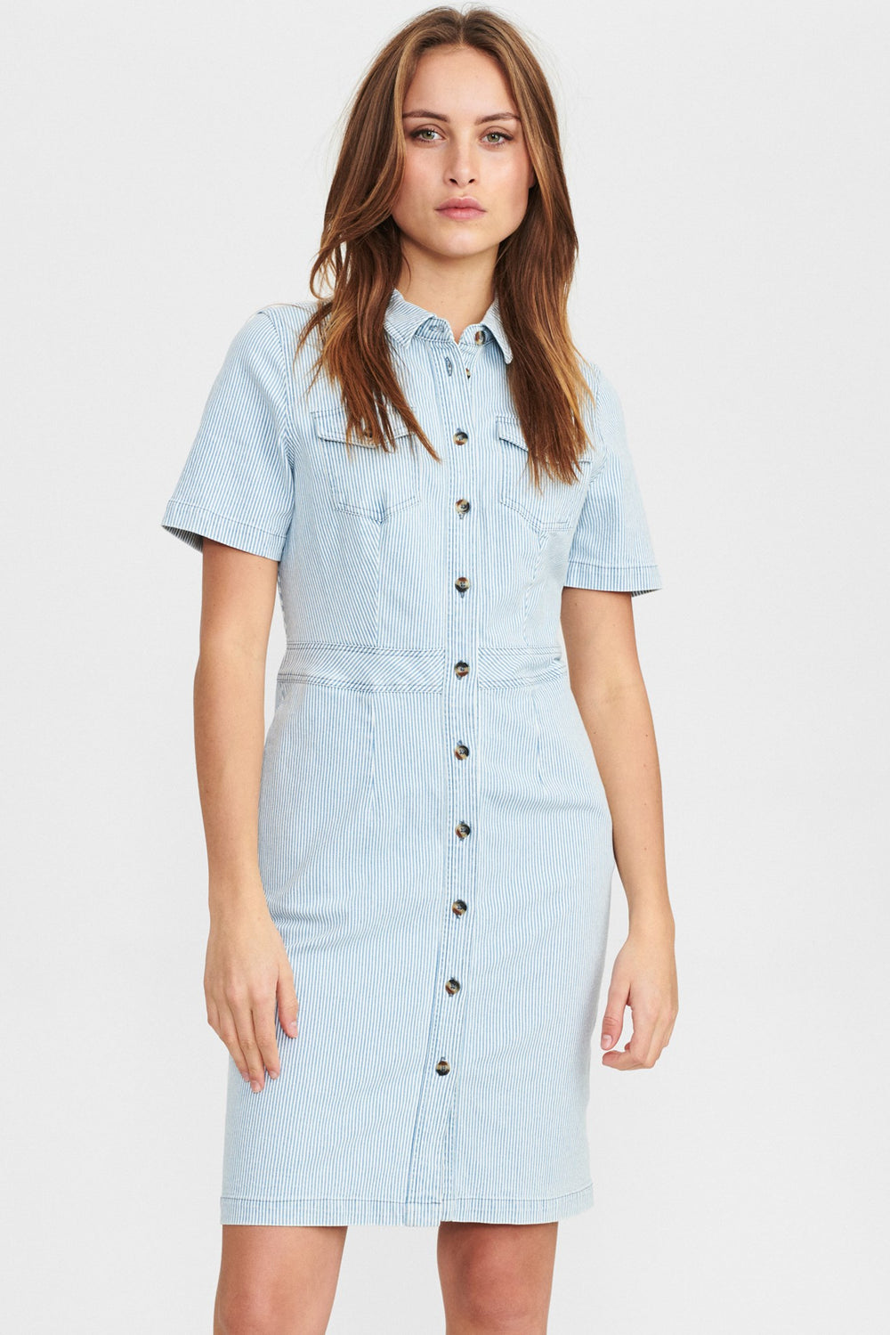 NUELAINE DRESS - Blue Stripe