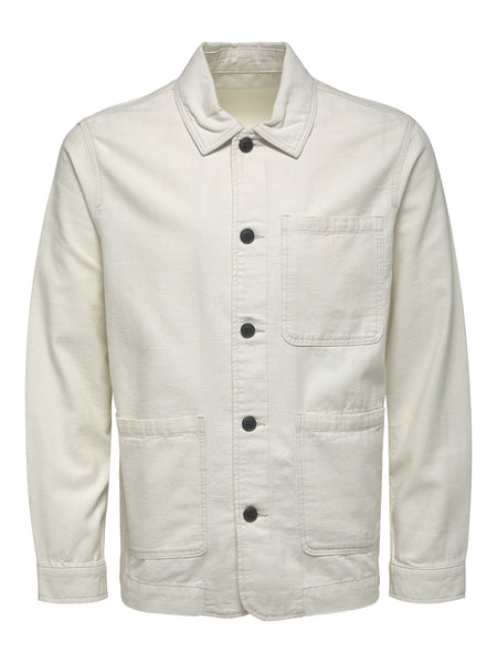 LINEN JACKET - Egret