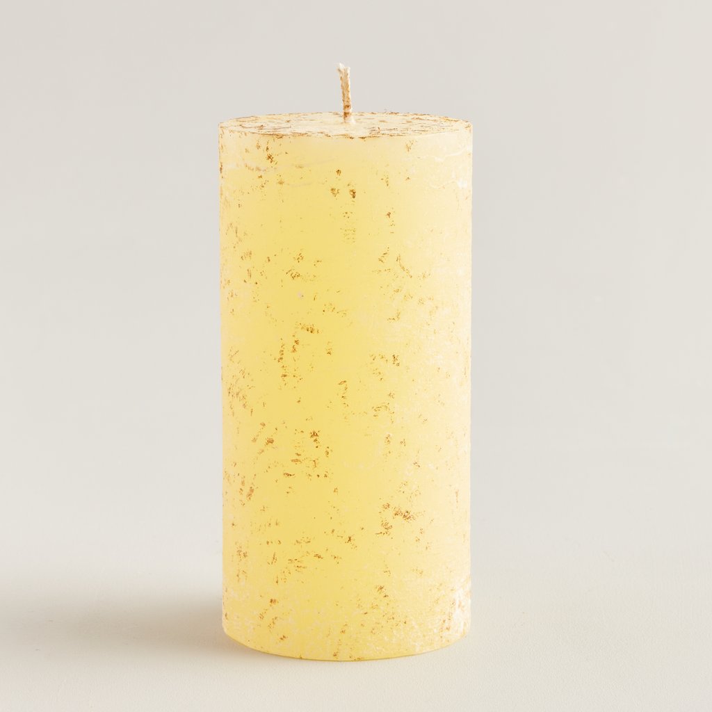 Inspiritus Scented Gold Marbled Pillar Candle