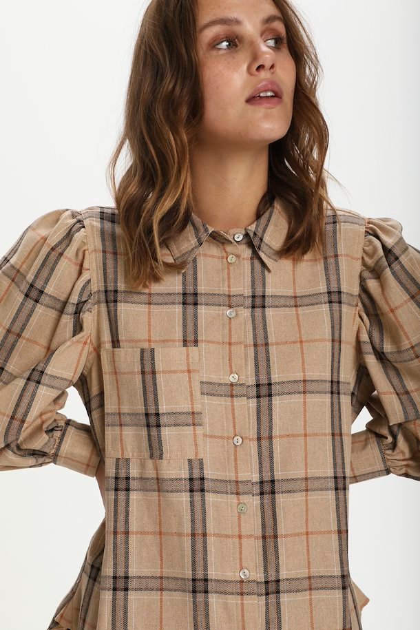 Light Taupe Hubba Check Shirt