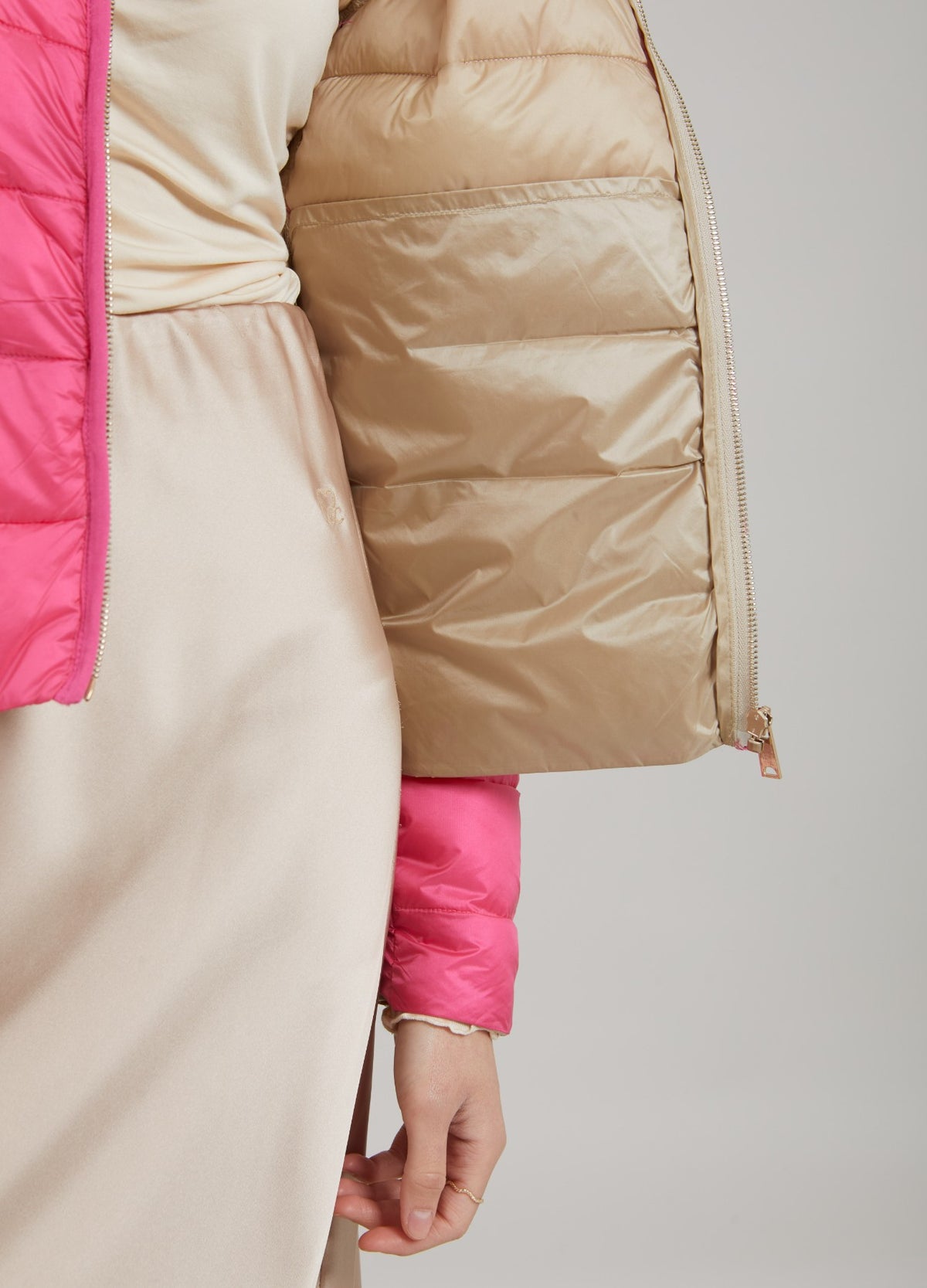 CC Emma Quilted Jacket - Two choices of colours, Pink and Sand