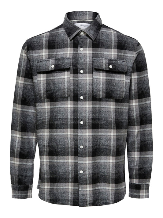 scot check shirt regular fit - grey checks