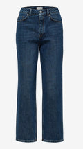 STRAIGHT LEG HW JEANS - Inky Blue
