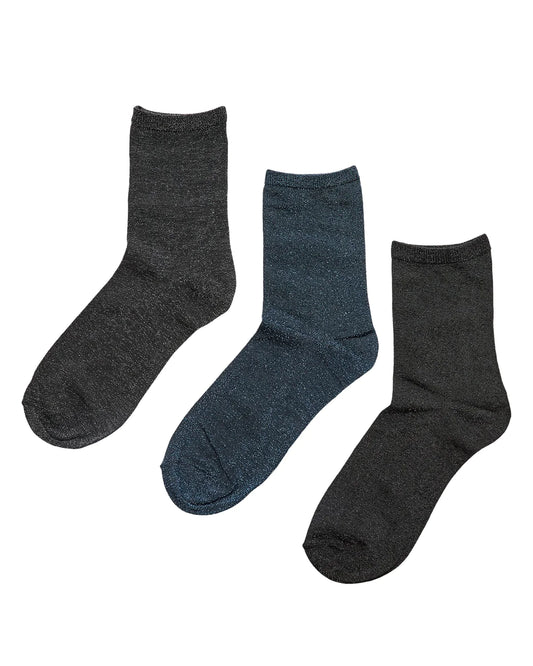 Numph Multipack Nukingcity Socks - Blue, Grey & Black