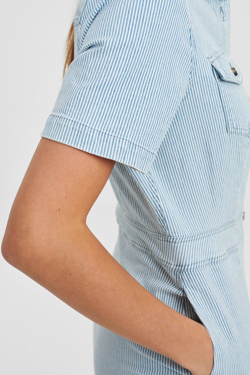 NUELAINE DRESS - Blue Stripe