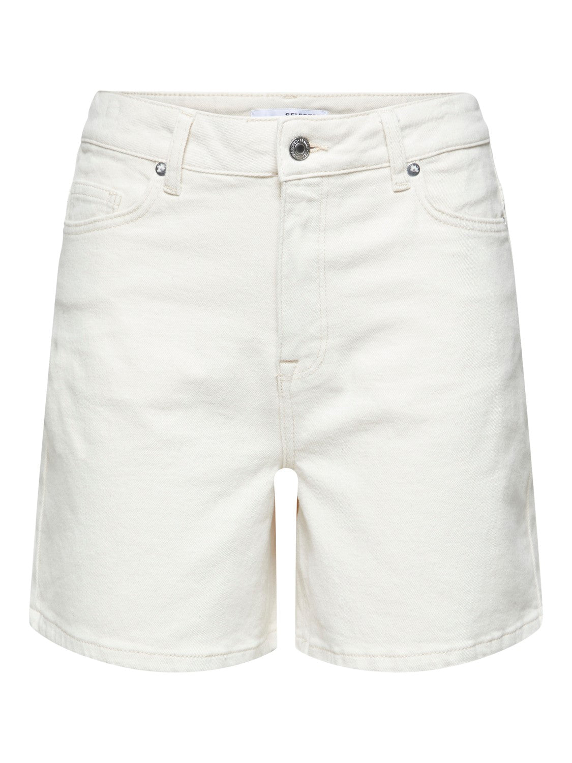 SLFKRISTA HW CREAM DENIM SHORTS